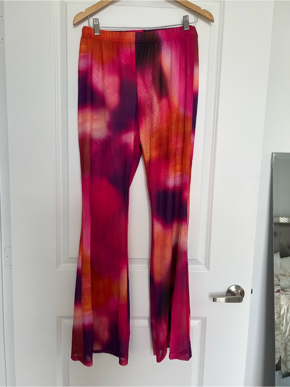 SHEIN Pink & Orange Ombre Button-Up Flare two piece outfit - Picture 5 of 5
